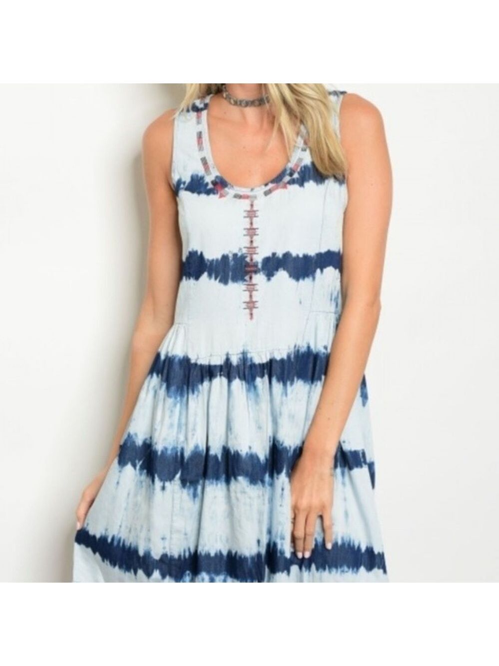 Tie Dyed Striped Dress